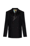 PALM ANGELS PALM ANGELS BLACK DOUBLE-BREASTED BLAZER