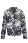 DSQUARED2 DSQUARED2 GREY DENIM JACKET WITH CAMO MOTIF
