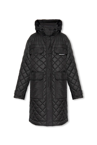 Dsquared2 Black Hooded Quilted Jacket In New