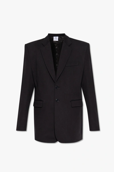 Vetements Black Single-breasted Blazer In New