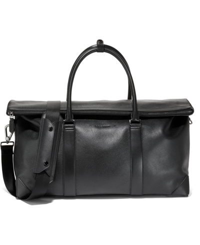 Cole Haan Triboro Medium Leather Weekender Bag In Black