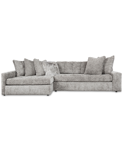 Macy's Pherie 131" 2-pc. Fabric Sectional With Cuddler, Created For  In Graphite