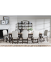 Macy's Mandeville 9 Pc. Dining Set (rectangular Table & 8 Upholstered Chairs) In Brown