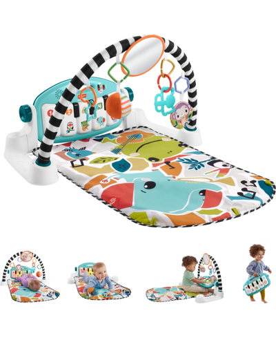 Fisher Price Kids' Glow And Grow Kick Play Piano Gym Baby Playmat With Musical Learning Toy In Multicolor