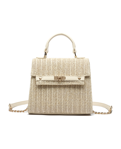 Like Dreams Neo Straw Crossbody In Ivory