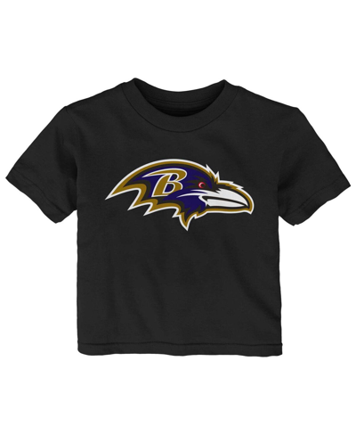 Outerstuff Babies' Infant Boys And Girls Black Baltimore Ravens Primary Logo T-shirt