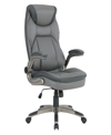 OSP HOME FURNISHINGS OFFICE STAR 49.5" LEATHER, NYLON EXECUTIVE BONDED LEATHER OFFICE CHAIR