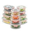 Joyjolt 24-piece Fluted Food Storage Container Set With Lids In Pink