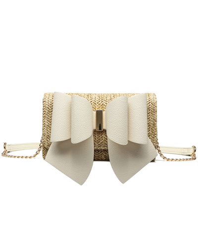 Like Dreams Bonnie Straw Wallet Crossbody In White