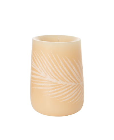 Vance Kitira 6" Scented Palm Leaf Candle In Sand