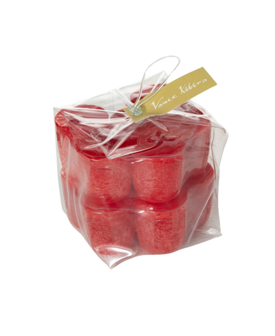 Vance Kitira Timber Votive In Bag, Set Of 12 In Cranberry