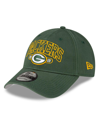NEW ERA MEN'S NEW ERA GREEN GREEN BAY PACKERS OUTLINE 9FORTY SNAPBACK HAT