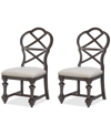 MACY'S MANDEVILLE 2PC X-BACK CHAIR SET