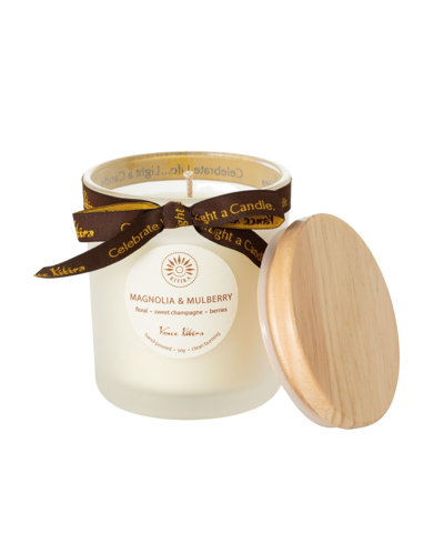Vance Kitira 4" Magnolia And Mulberry Candle In Multicolored