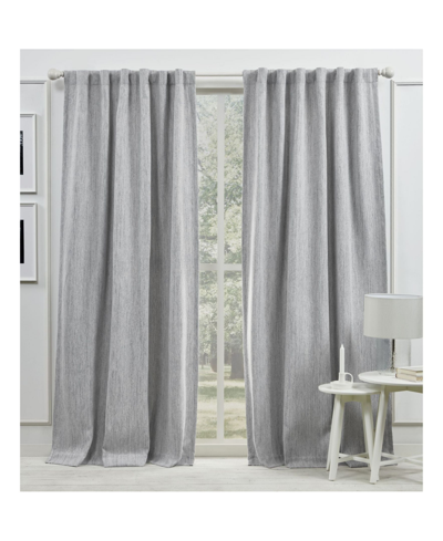 Lauren Ralph Lauren Palisades Room Darkening Back Tab Rod Pocket Curtain Panel, 50" X 84" In Silver-tone