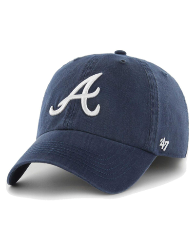 47 Brand Men's ' Navy Atlanta Braves Franchise Logo Fitted Hat
