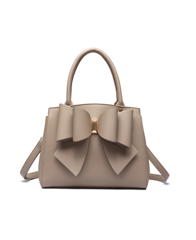 Like Dreams Park Bowtie Satchel In Taupe