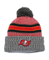 New Era Gray Tampa Bay Buccaneers 2023 Sideline Sport Cuffed Pom Knit Hat In Gray
