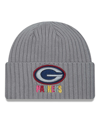 NEW ERA MEN'S NEW ERA GRAY GREEN BAY PACKERS COLOR PACK MULTI CUFFED KNIT HAT