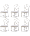 MACY'S MANDEVILLE 6PC X-BACK CHAIR SET