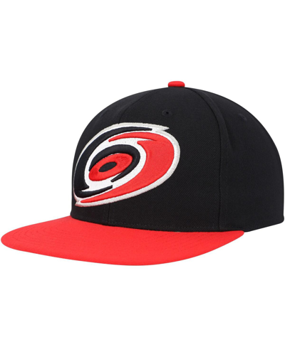 Mitchell & Ness Men's  Black Carolina Hurricanes Core Team Ground 2.0 Snapback Hat