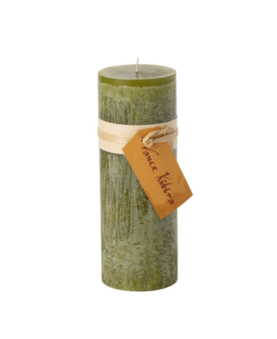 Vance Kitira 9" Timber Pillar Candle In Moss