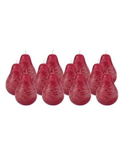 Vance Kitira 2.5" Petite Timber Pears, Set Of 12 In Cranberry