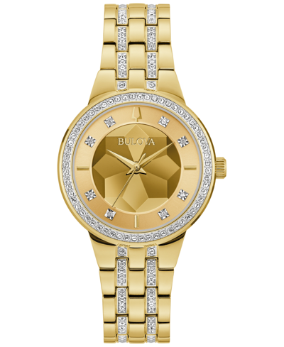 Bulova Women's Phantom Gold-tone Stainless Steel Bracelet Watch 33mm