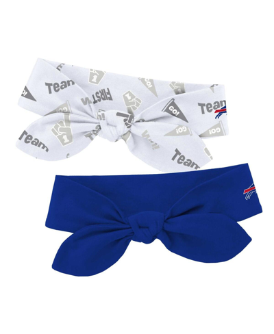 Outerstuff Babies' Girls Infant Buffalo Bills Knotty Bow Headband Set In Blue