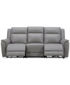 MACY'S ADDYSON 88" 3-PC. LEATHER SOFA WITH 2 ZERO GRAVITY RECLINERS WITH POWER HEADRESTS & 1 ARMLESS CHAIR,