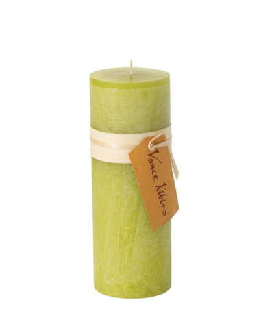 Vance Kitira 9" Timber Pillar Candle In Green Grape
