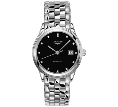 Longines Men's Swiss Automatic Flagship Diamond (1/20 Ct. T.w.) Stainless Steel Bracelet Watch 38.5mm