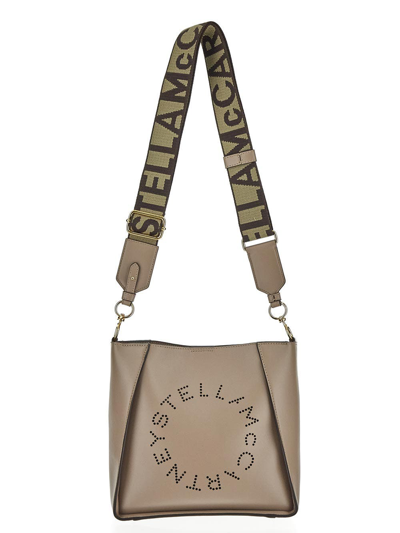 Stella Mccartney Logo Shoulder Bag In Grey