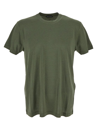 Tom Ford Crewneck T-shirt In Green