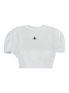 Vivienne Westwood Cotton Logo Cropped T-shirt In White