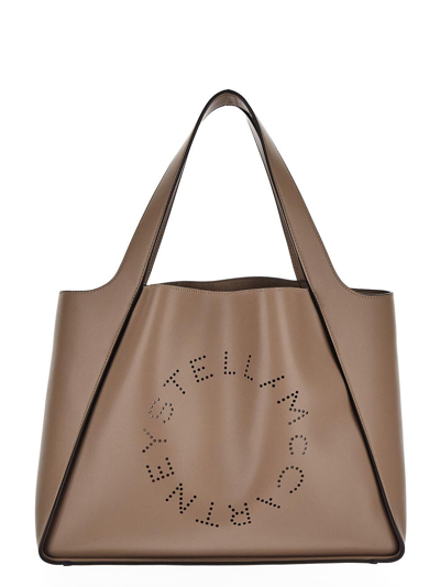 Stella Mccartney Logo Tote Bag In Grey