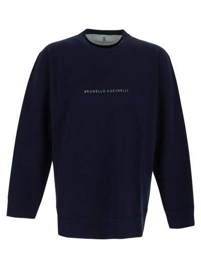 Brunello Cucinelli Logo Sweatshirt In Black