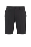 Hugo Boss Slim-fit Shorts In Water-repellent Easy-iron Fabric In Gray