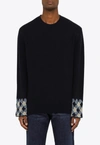ETRO CHECK PATTERNED CREWNECK SWEATER