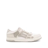 Amiri Skel Top Low White Sneakers With Skeleton Patch In Leather Man In White/neutrals