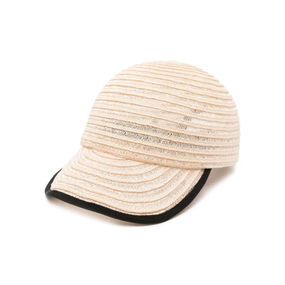 D'estree Raymond Straw Baseball Cap In Neutrals