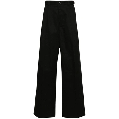 Maison Margiela Checkered Panelled Trousers In Black