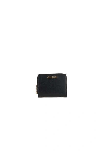 Gucci Logo Plaque Mini Wallet In Black