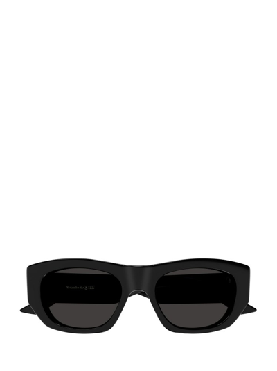Alexander Mcqueen Eyewear Rectangle Frame Sunglasses In Black