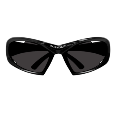 Balenciaga Eyewear Geometric Frame Sunglasses In Black