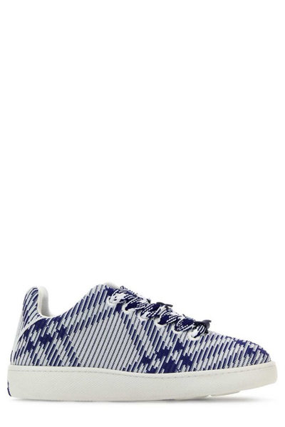 Burberry Bubble Check-print Sneakers In White