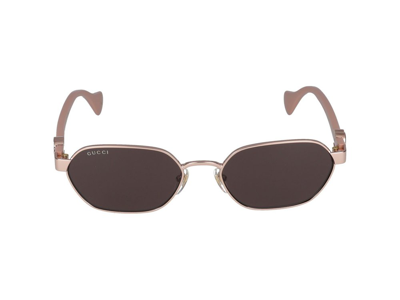 Gucci Eyewear Round Frame Sunglasses In Pink