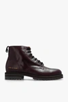 COMMON PROJECTS COMMON PROJECTS PURPLE LEATHER COMBAT BOOTS