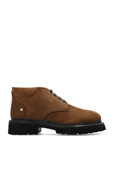 Dsquared2 Brown ‘desert' Leather Ankle Boots In New