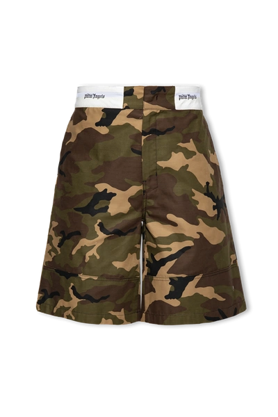 Palm Angels Camo Shorts In New
